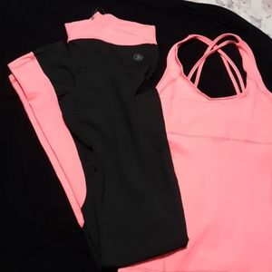 2pc Neon pink exercise set